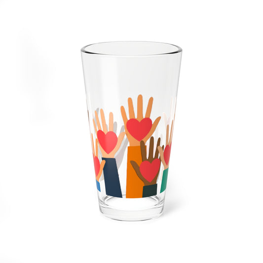 Hands Full of Love Mixing Glass, 16oz