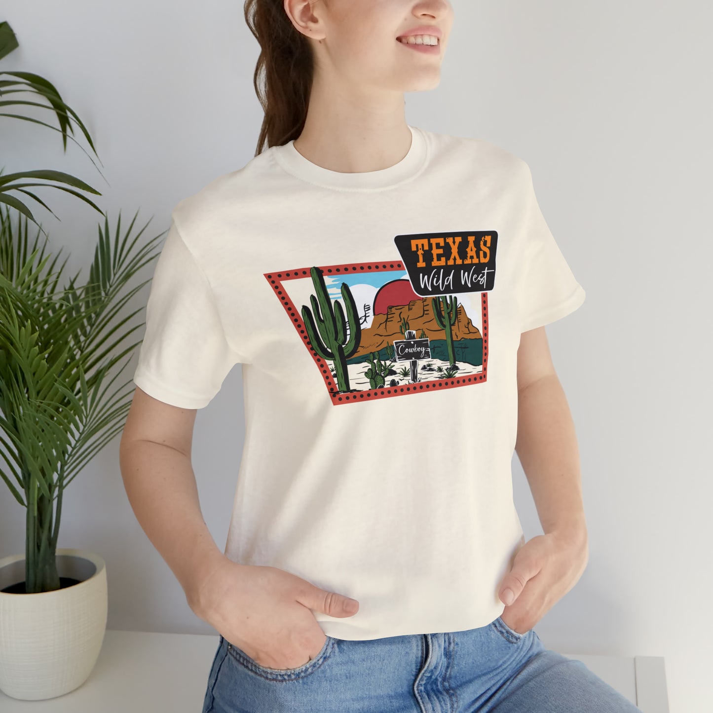 Texas Wild West Unisex Jersey Short Sleeve Tees