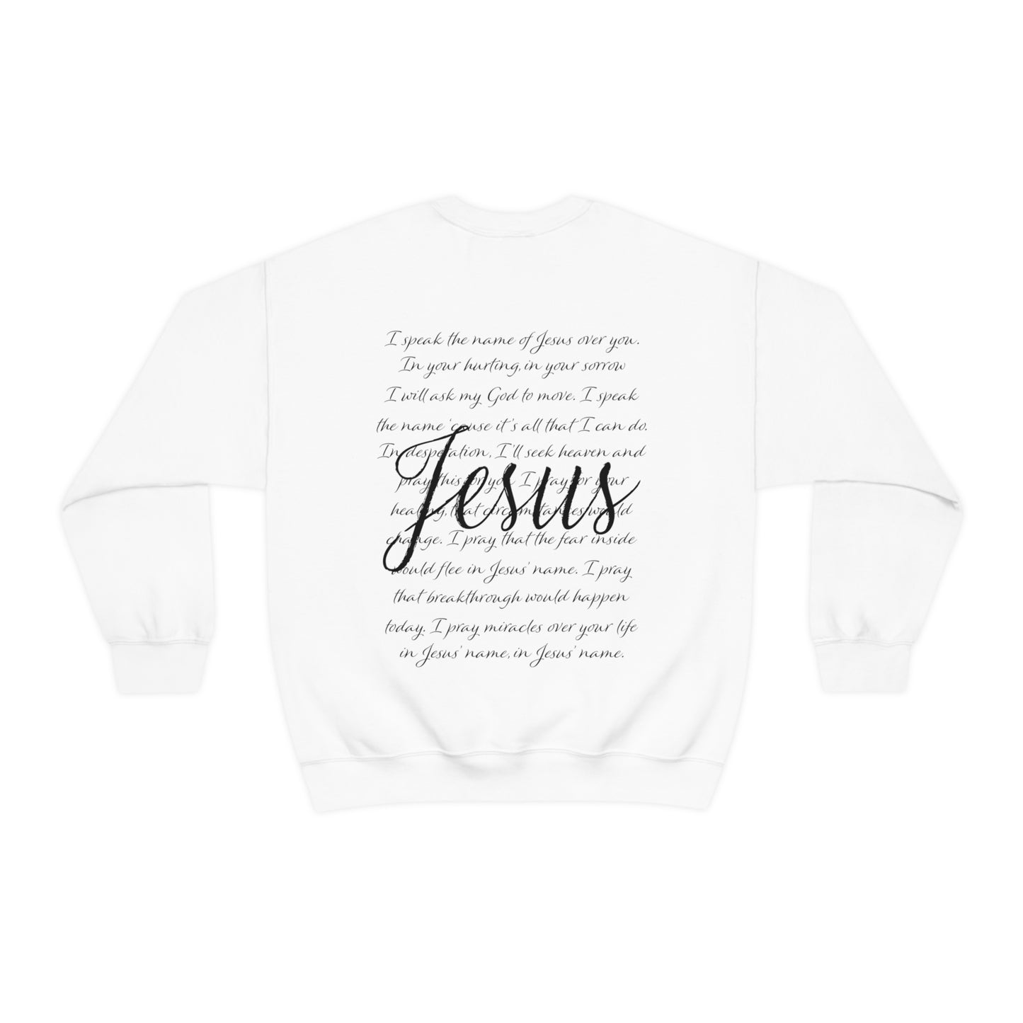 "Jesus Scripture" Front & Back Design - Unisex Heavy Blend™ Crewneck Sweatshirt