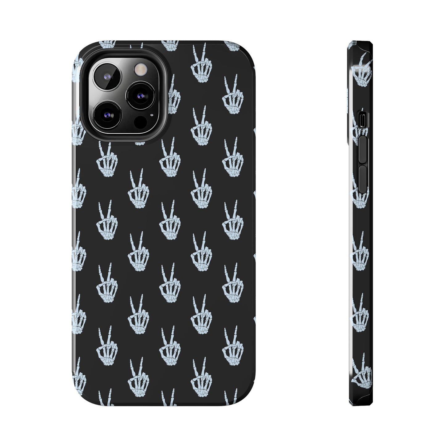 Skeleton Hand Peace Sign Tough Phone Cases