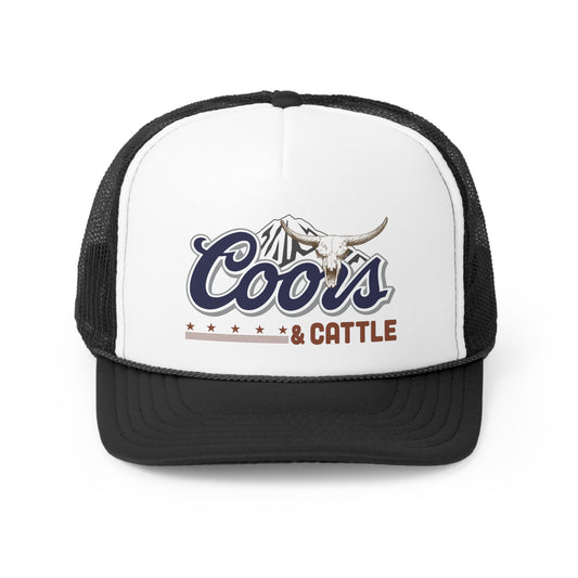 Coors and Cattle Tall Trucker Caps