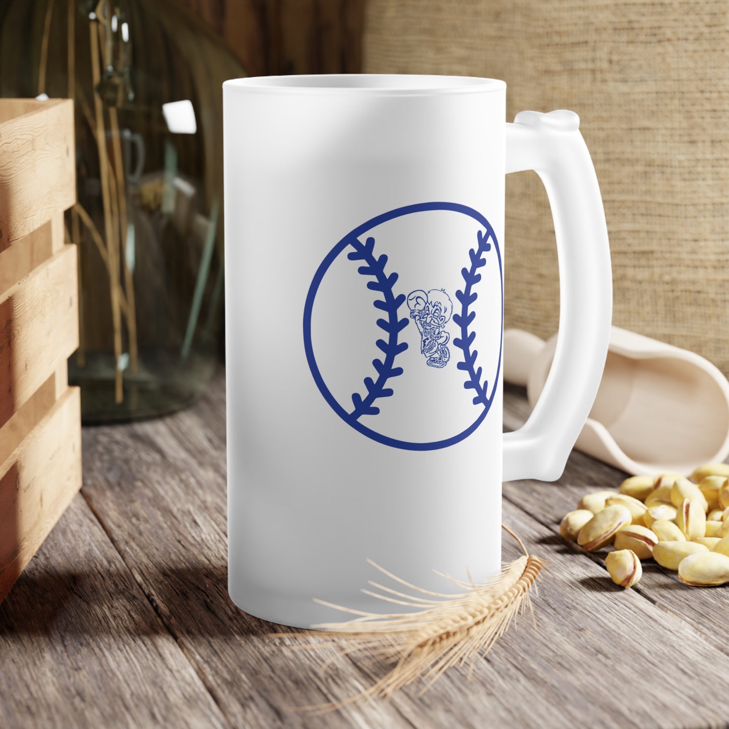 FCHS Freeburg Midgets Baseball Frosted Glass Beer Mug