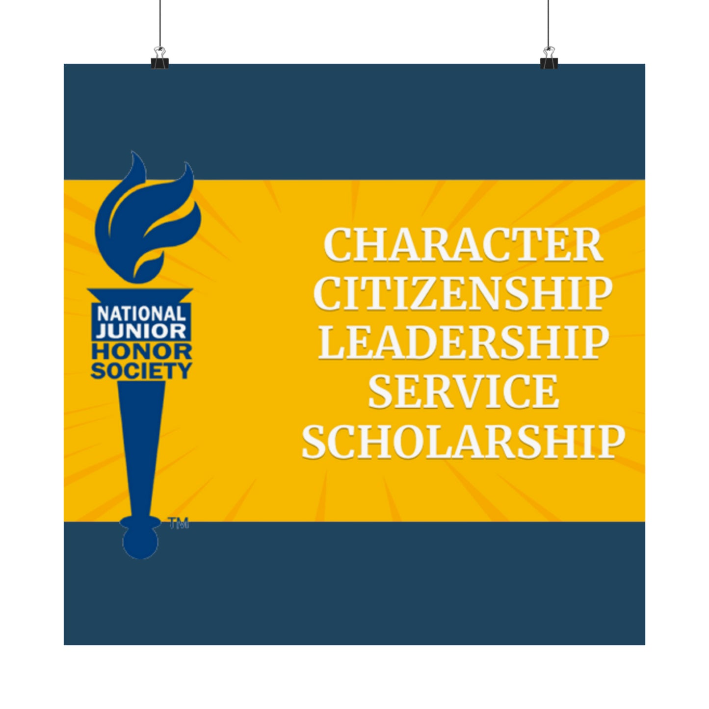 NJHS National Honor Society Character Citizenship Leadership Service Scholarship Sign/ Posters