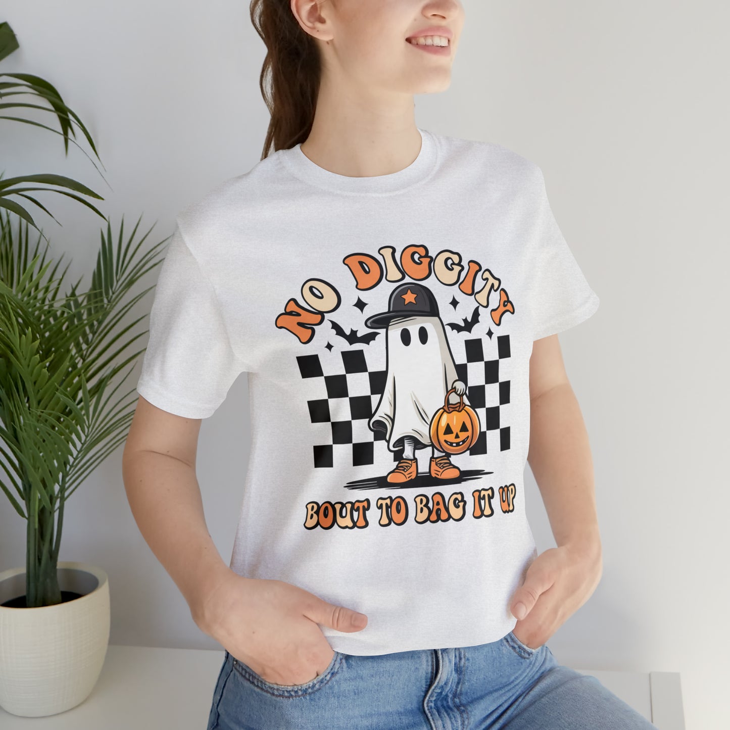 Halloween No Diggity Bout to Bag it Up T-Shirt