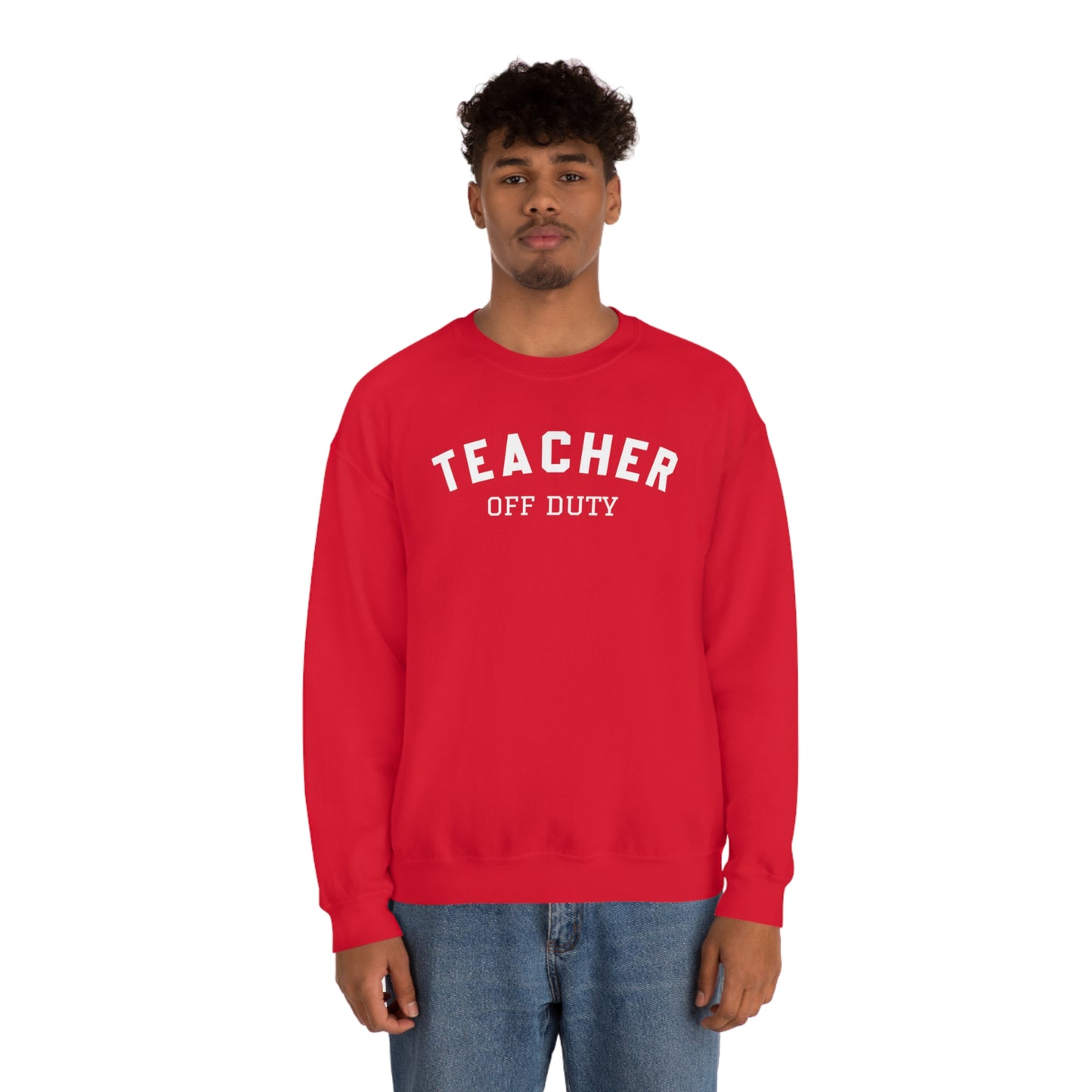 "Teacher Off-Duty" - Unisex Heavy Blend™ Crewneck Sweatshirt