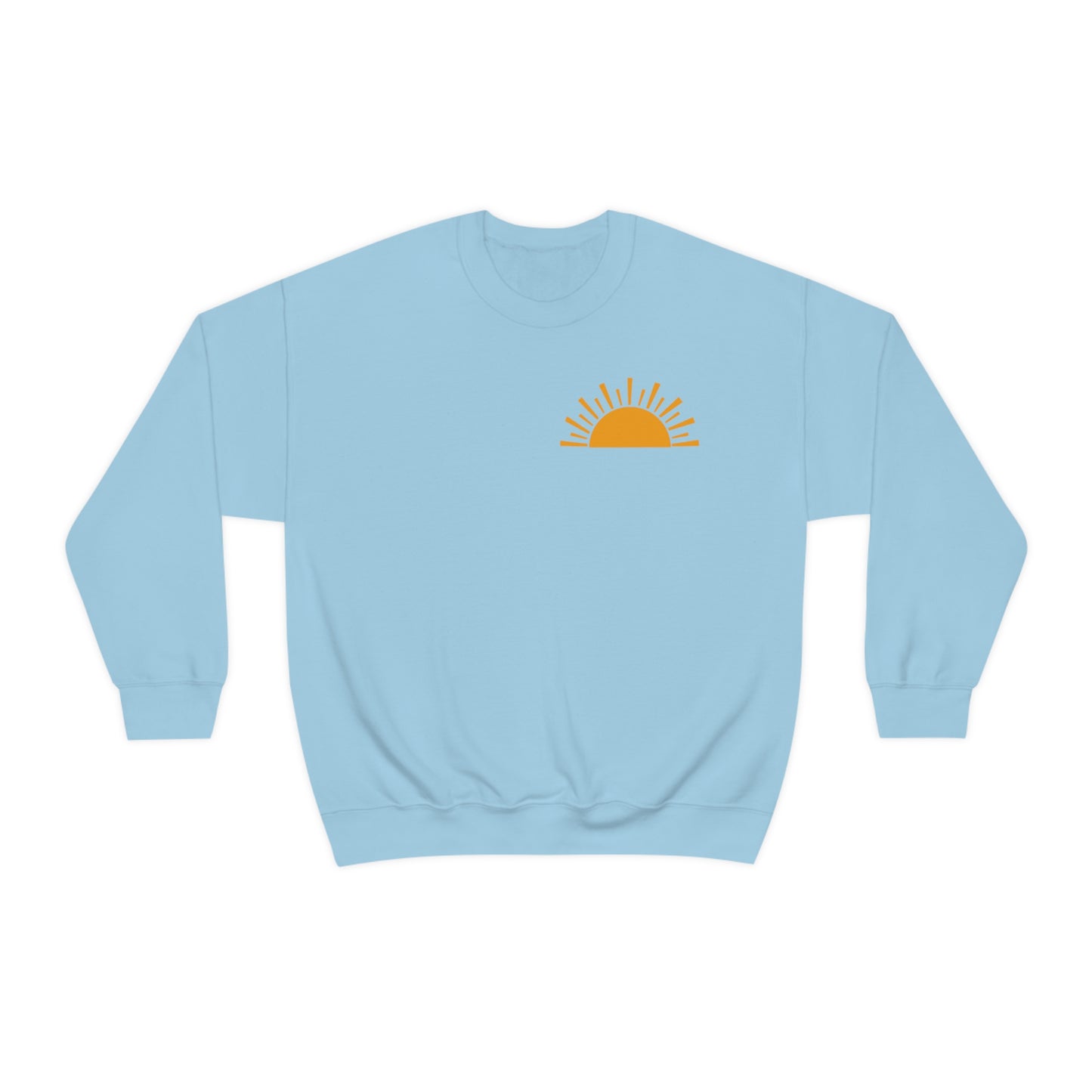 "Sunshine on My Mind" (Front & Back Design) - Unisex Heavy Blend™ Crewneck Sweatshirt