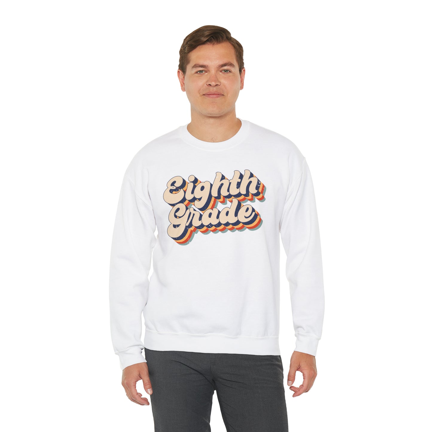 Retro Eighth Grade Unisex Heavy Blend™ Crewneck Sweatshirt