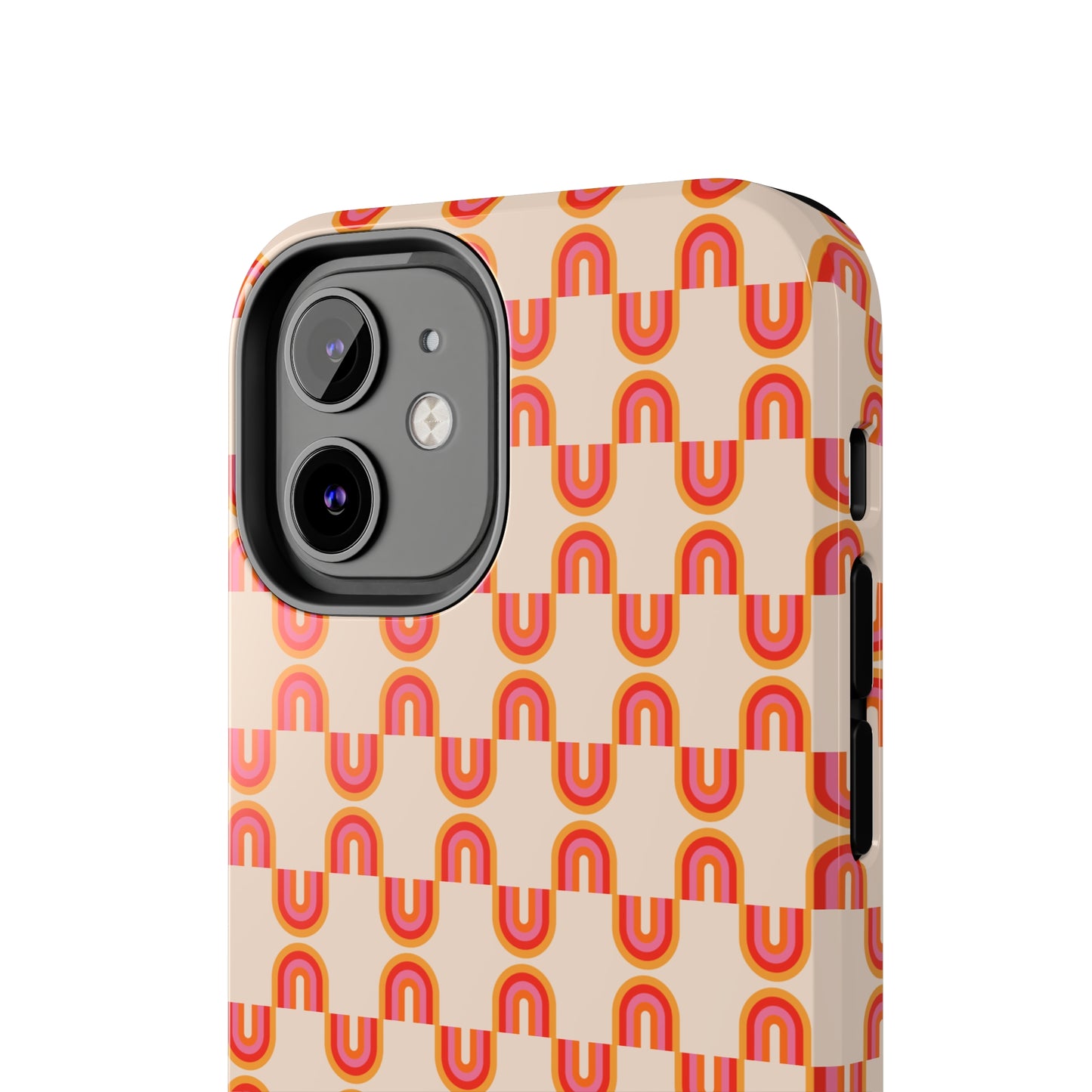 Retro Red Rainbow Pattern Tough Phone Cases