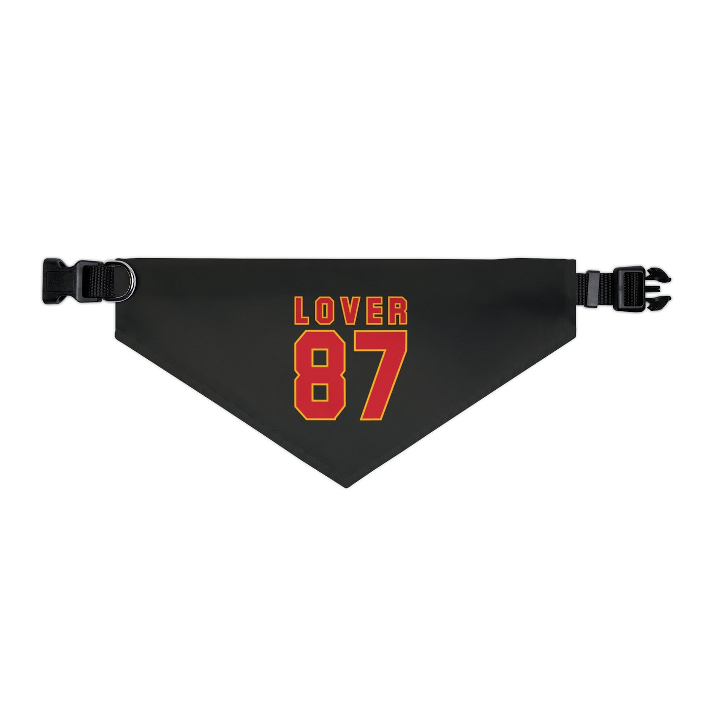 Lover 87 Swift and Kelce Valentine's Pet Bandana Collar with clasp