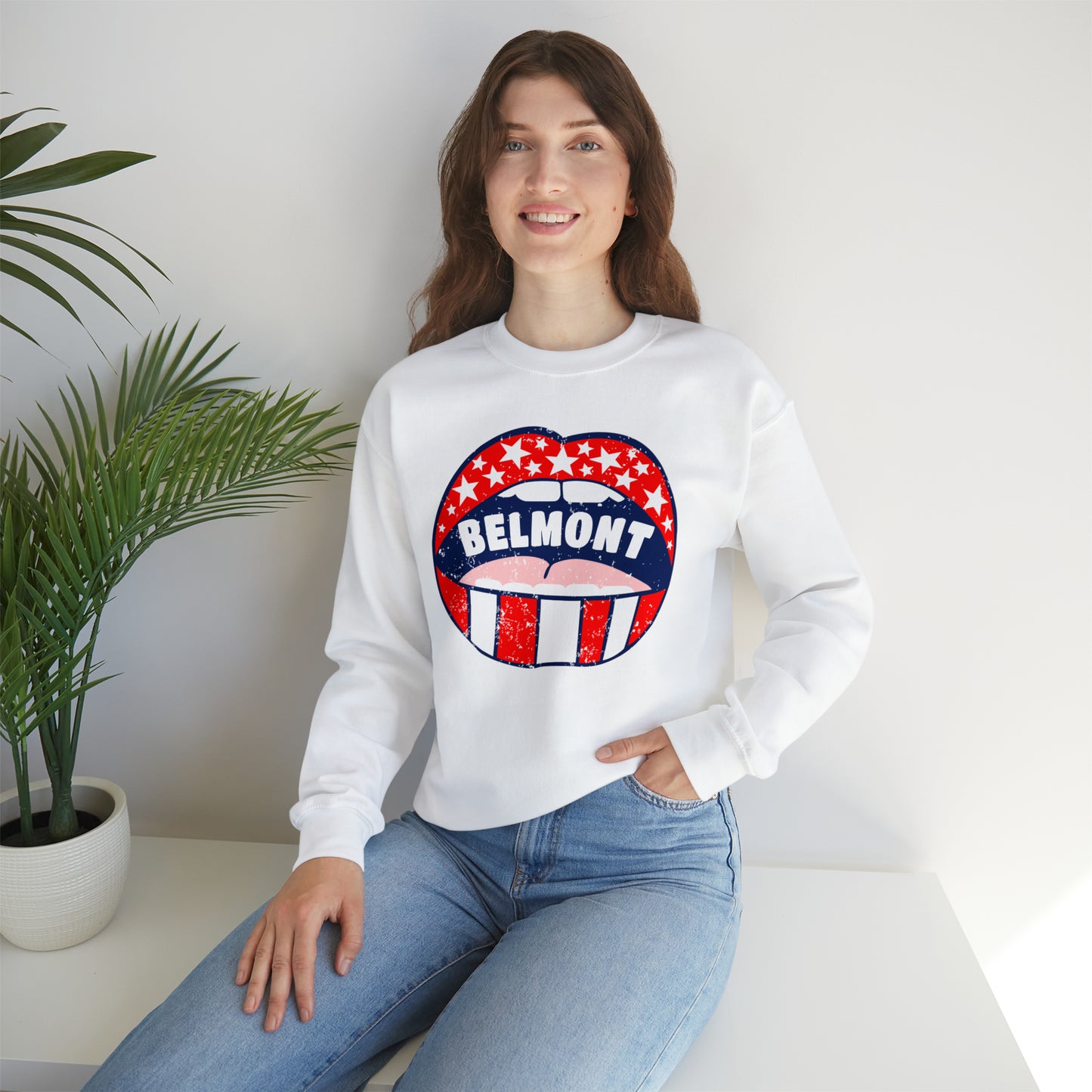 Belmont University Lips Crewneck Sweatshirt