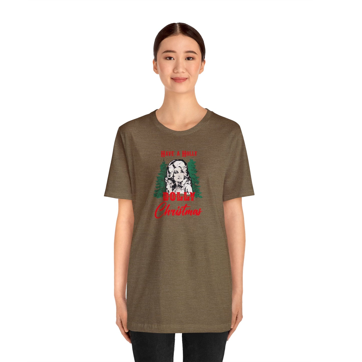 Have a Holly Dolly Christmas Bella Jersey Short Sleeve Tee (Unisex)