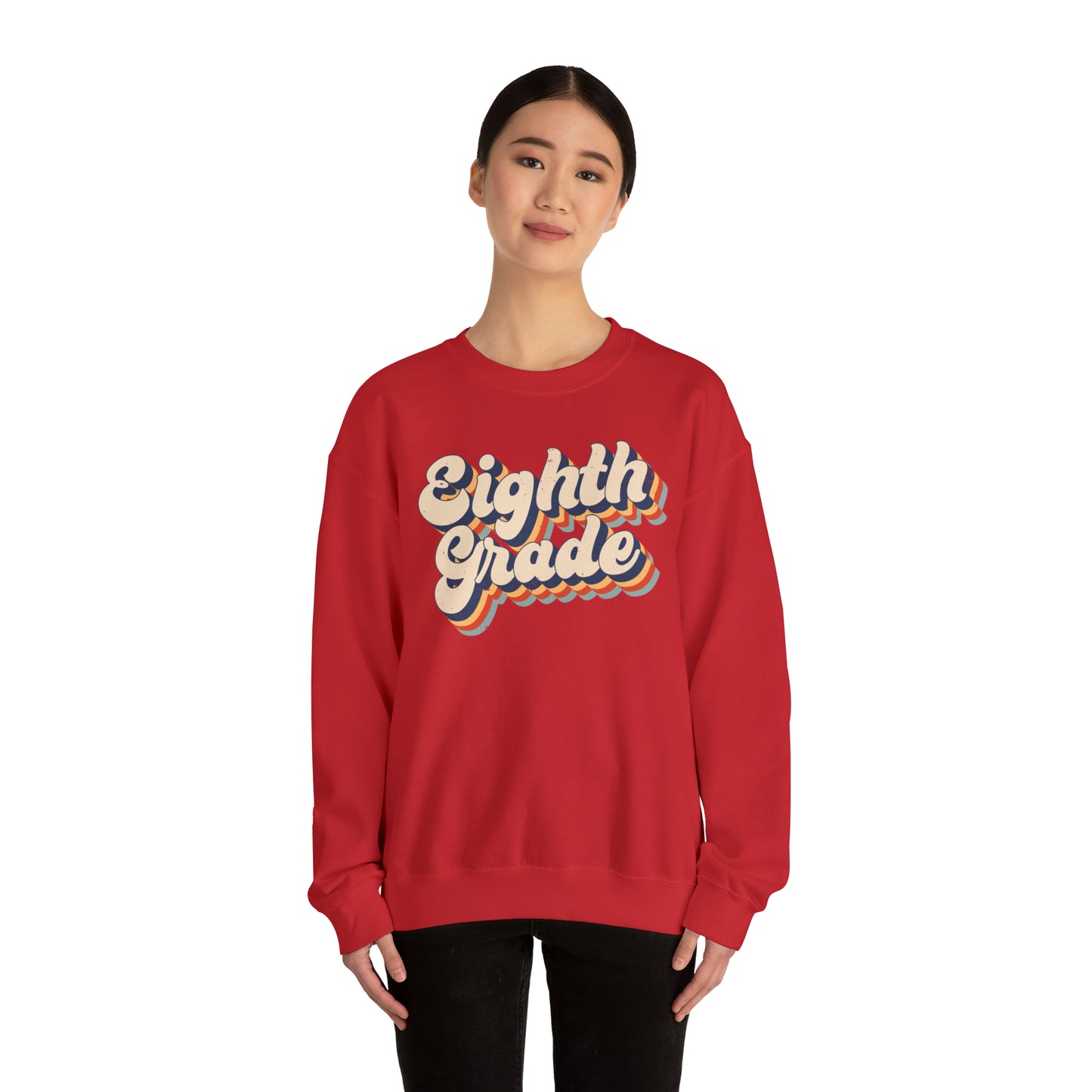 Retro Eighth Grade Unisex Heavy Blend™ Crewneck Sweatshirt