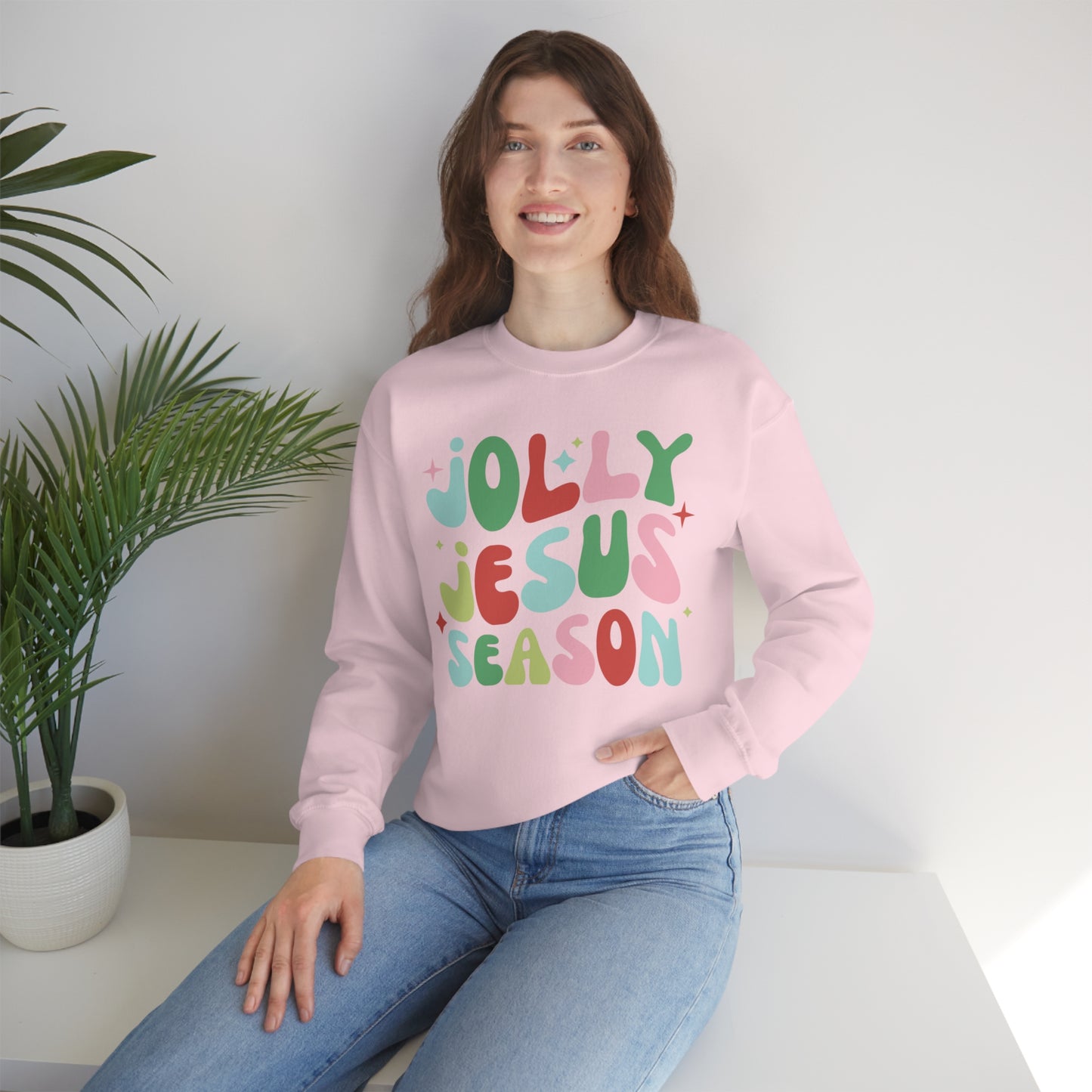 Jolly Jesus Season Heavyweight Crewneck Sweatshirt