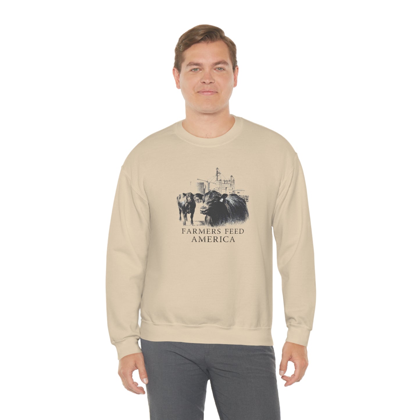 "Farmers Feed America" - Unisex Heavy Blend™ Crewneck Sweatshirt