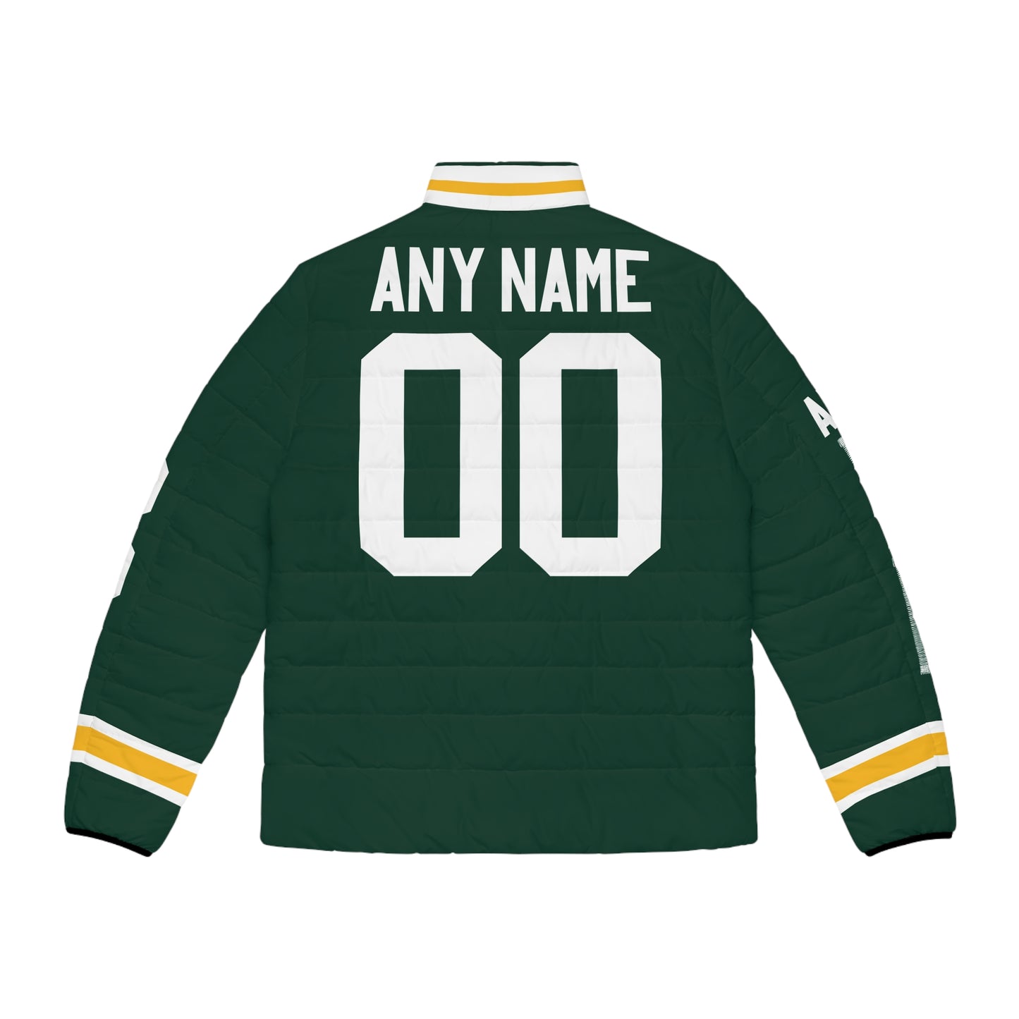 Green Bay Any Name & Number Game Day Men's Puffer Coat/ Jacket