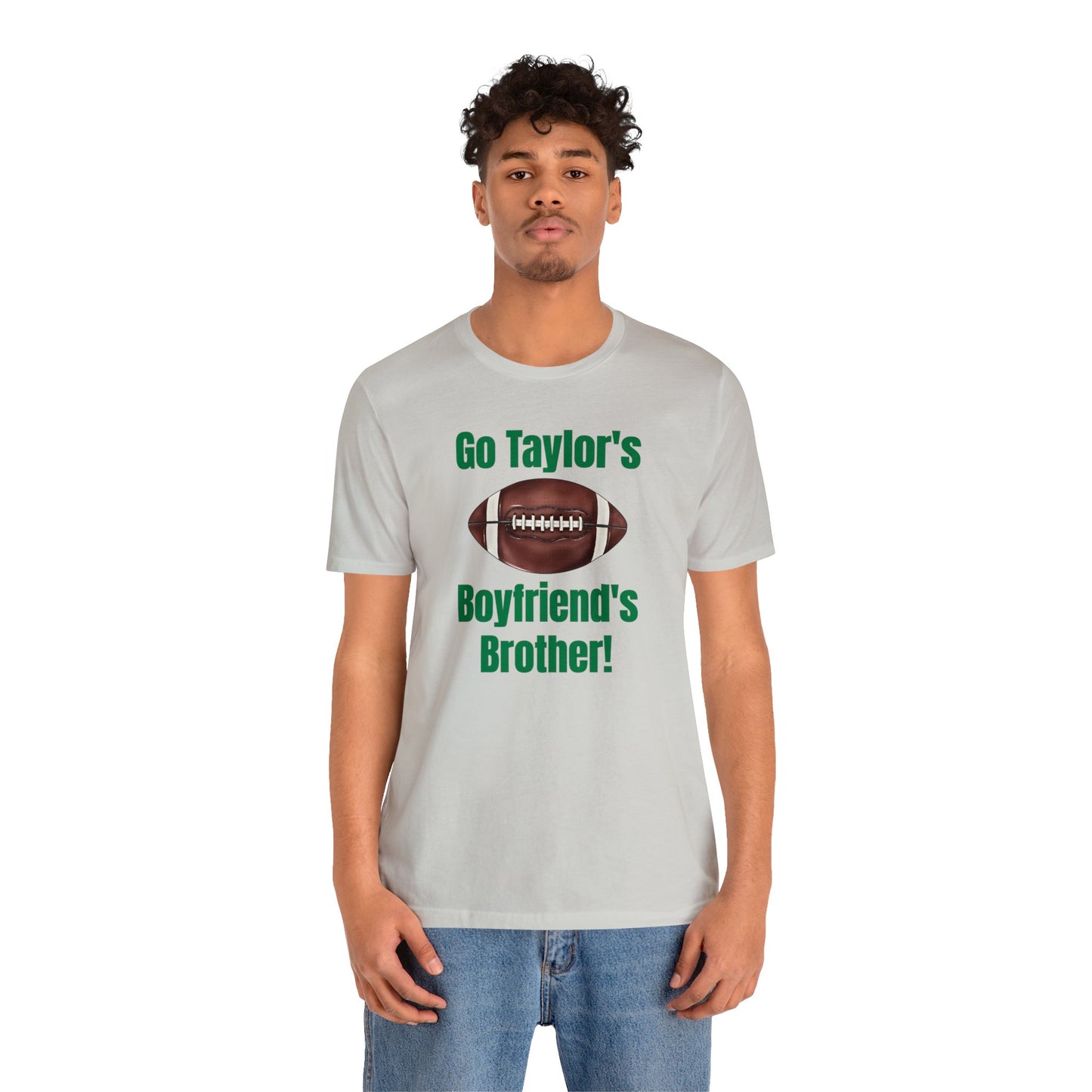 Go Taylor's Boyfriend's Brother Kelce Shirt Bella Jersey Short Sleeve Tee (Unisex)