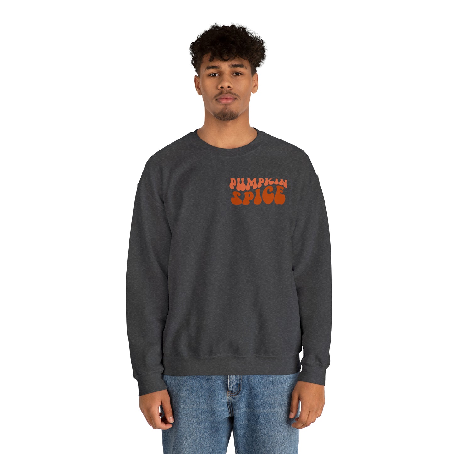 Pumpkin Spice and Chill (Front and Back) Design Heavy Blend™ Crewneck Sweatshirt