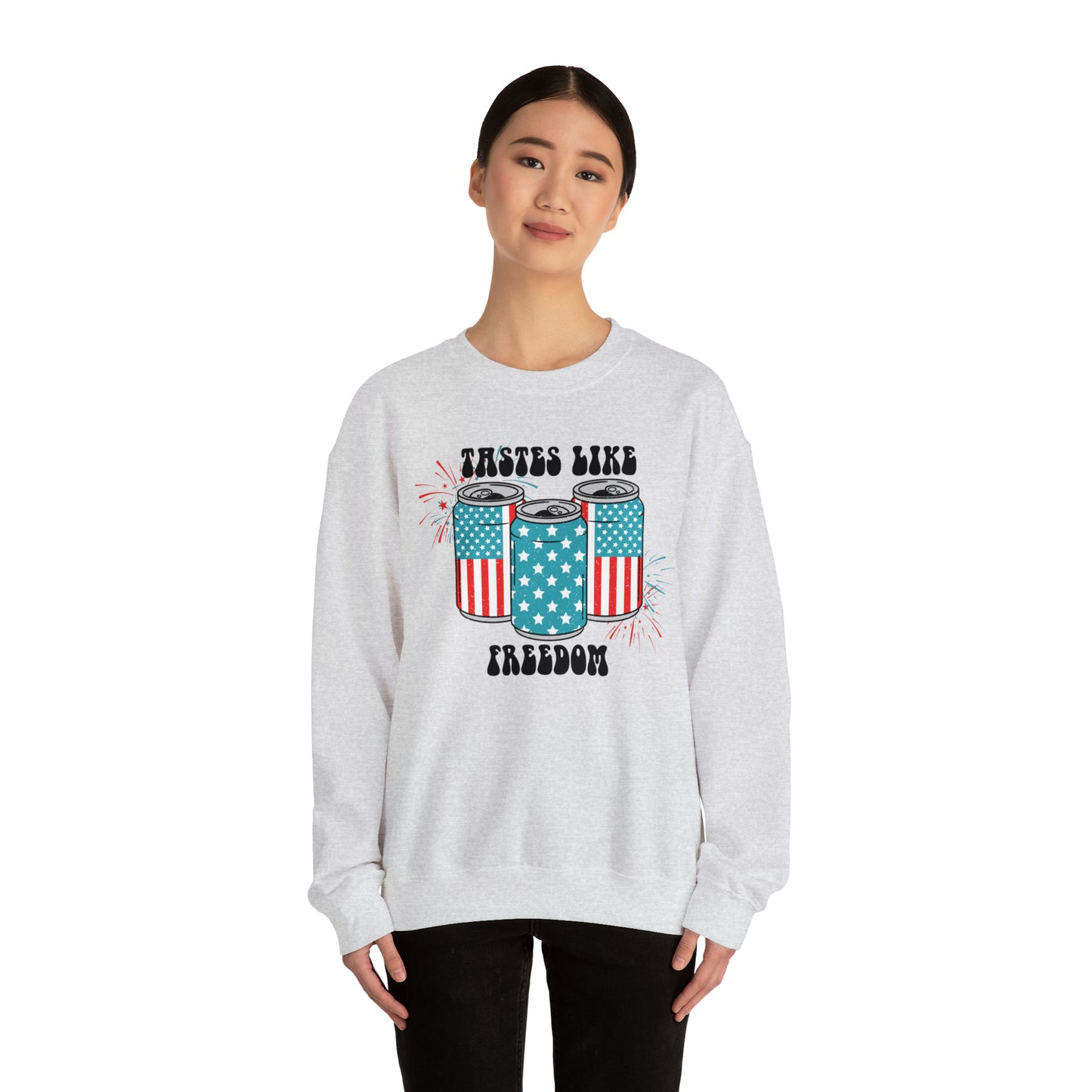 USA America Tastes Like Freedom Party Can Heavy Blend™ Crewneck Sweatshirt