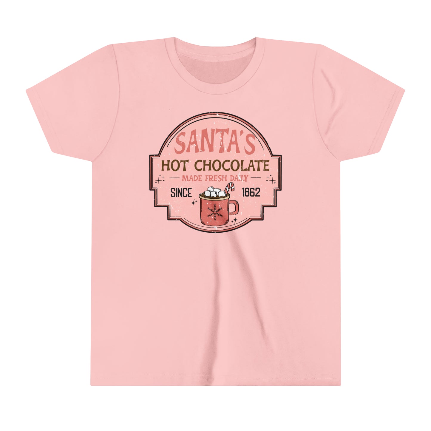 YOUTH - Santa's Hot Chocolate Christmas/ Holiday Youth Short Sleeve Tee