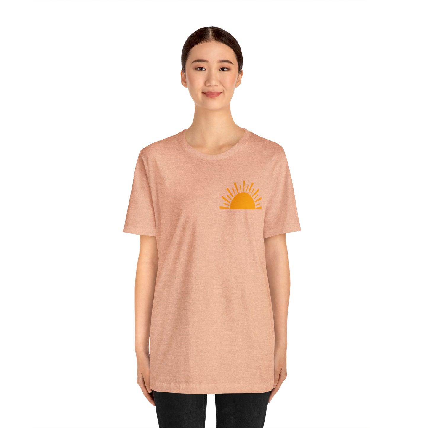"Sunshine on My Mind"  (Front and Back Design)  Unisex Jersey Short Sleeve Tee