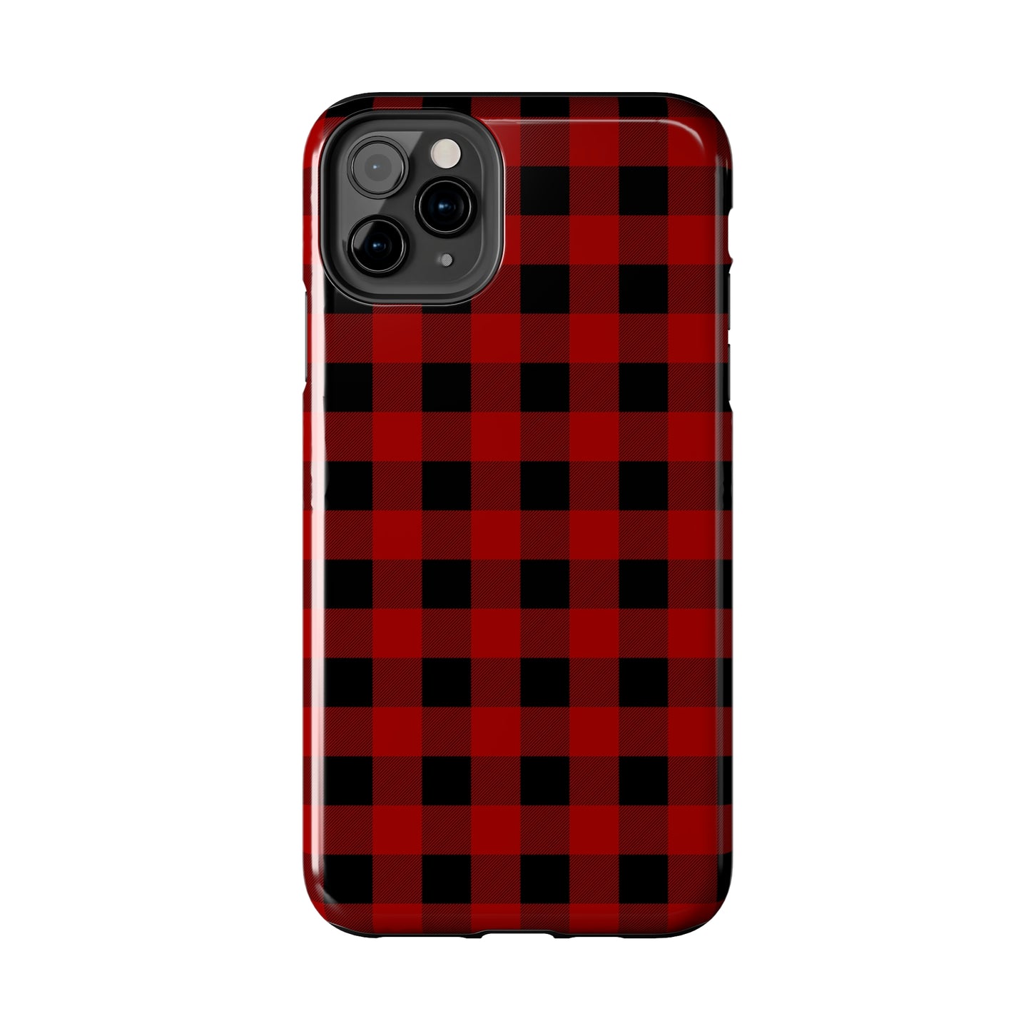 Red and Black Plaid Tough Phone Cases