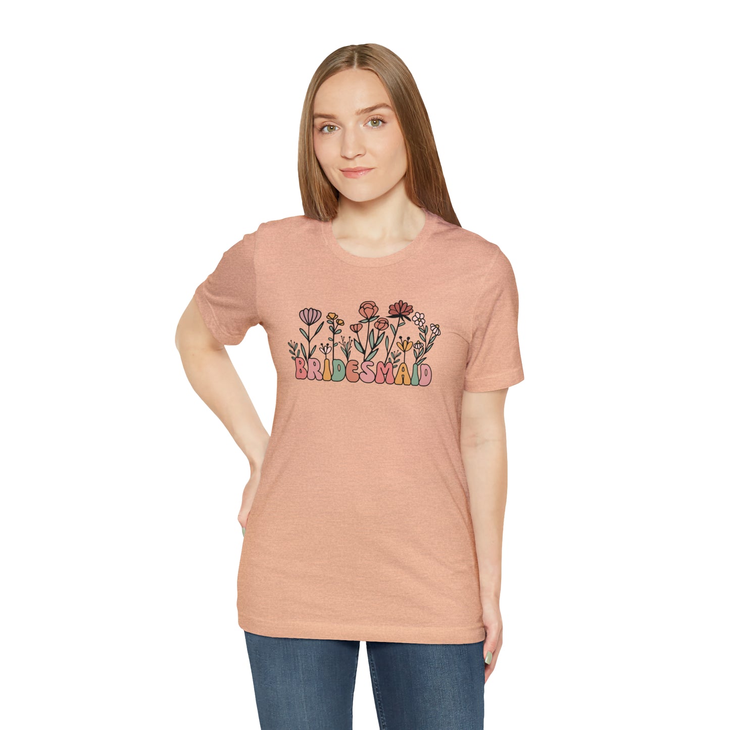 Boho Floral Bridesmaid T-Shirt