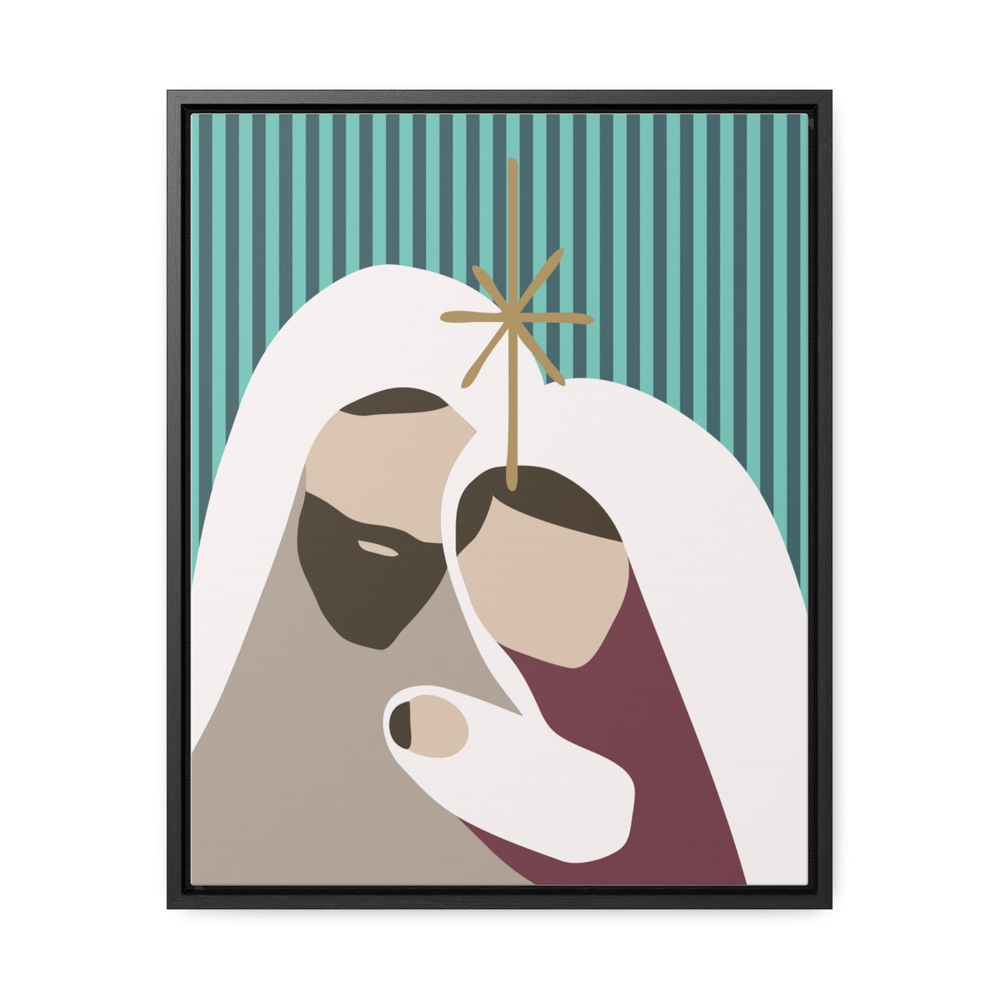 Holy Family Christian Christmas Holiday Gallery Canvas Wraps, Vertical Frame