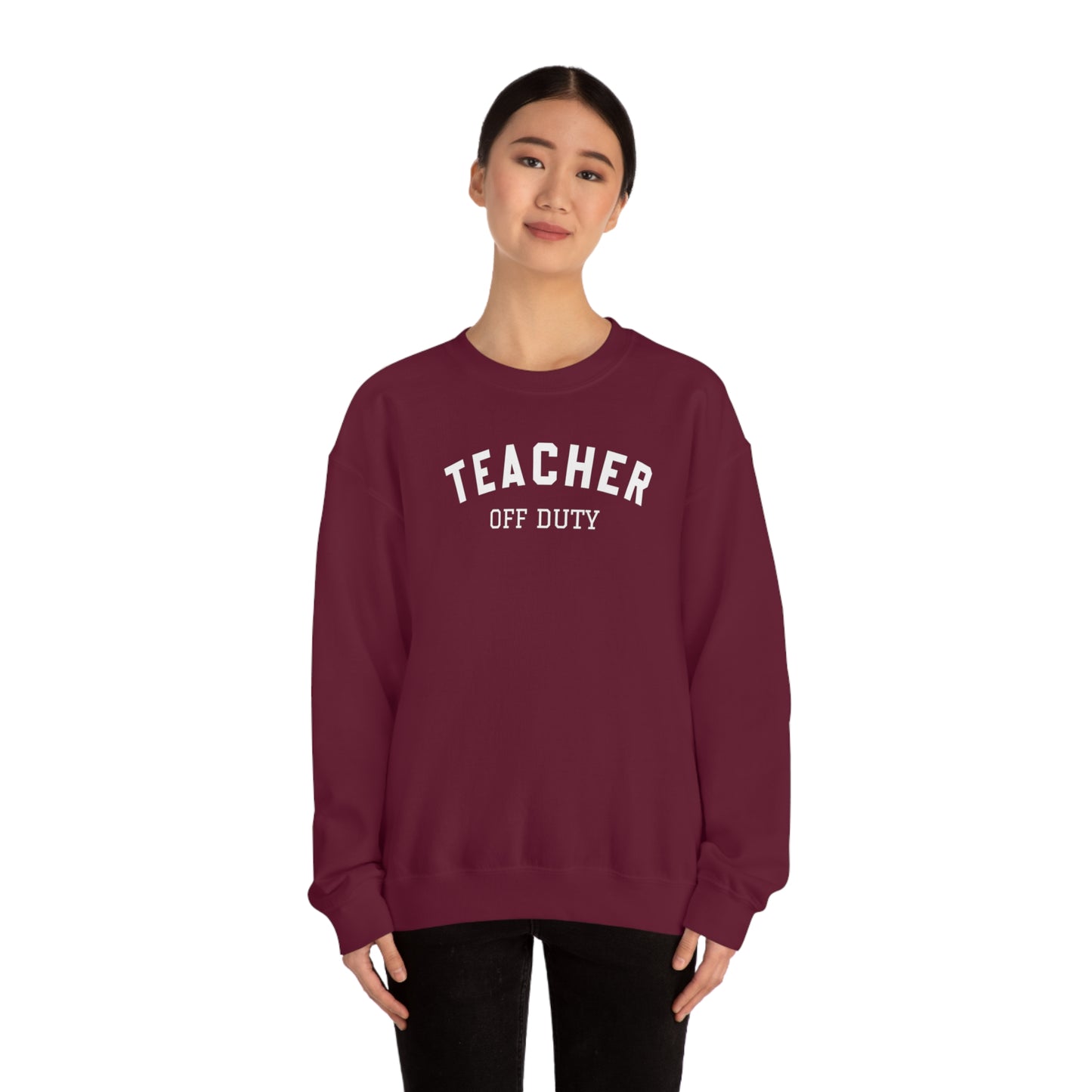 "Teacher Off-Duty" - Unisex Heavy Blend™ Crewneck Sweatshirt