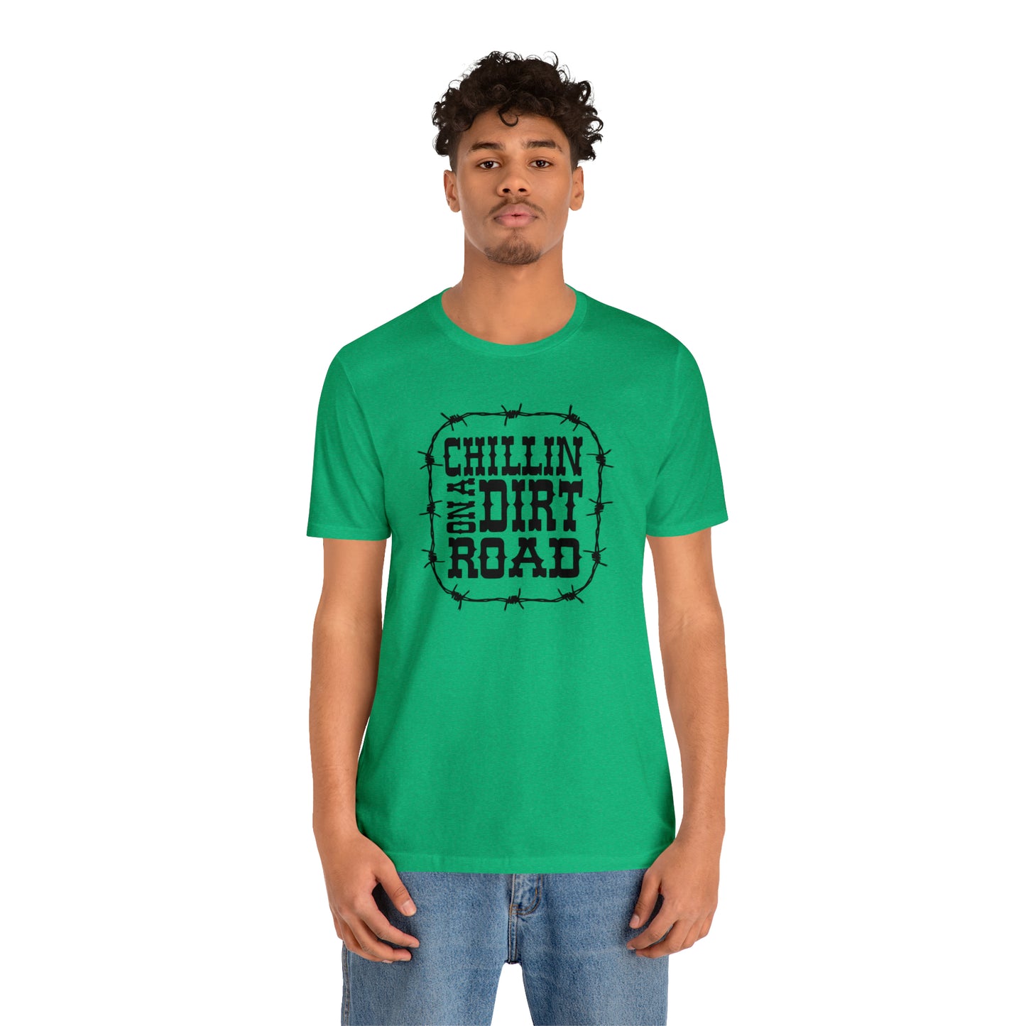 "Chillin' on a Dirt Road" Unisex Jersey Short Sleeve Tee