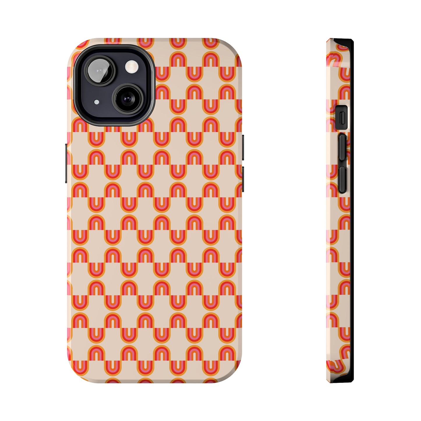 Retro Red Rainbow Pattern Tough Phone Cases