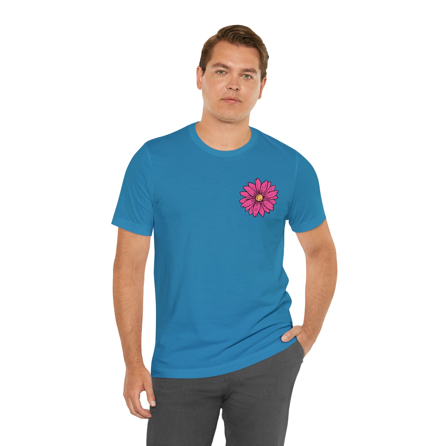 TWO SIDED Positive Energy T-Shirt (Flower on Front - Positive Energy on Back) Christian T-Shirt