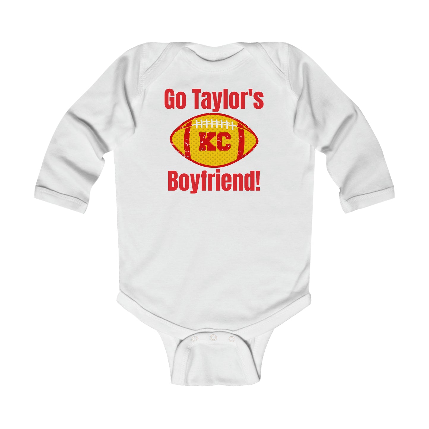 Go Taylor's Boyfriend Swift and Kelce Football Infant Long Sleeve Bodysuit