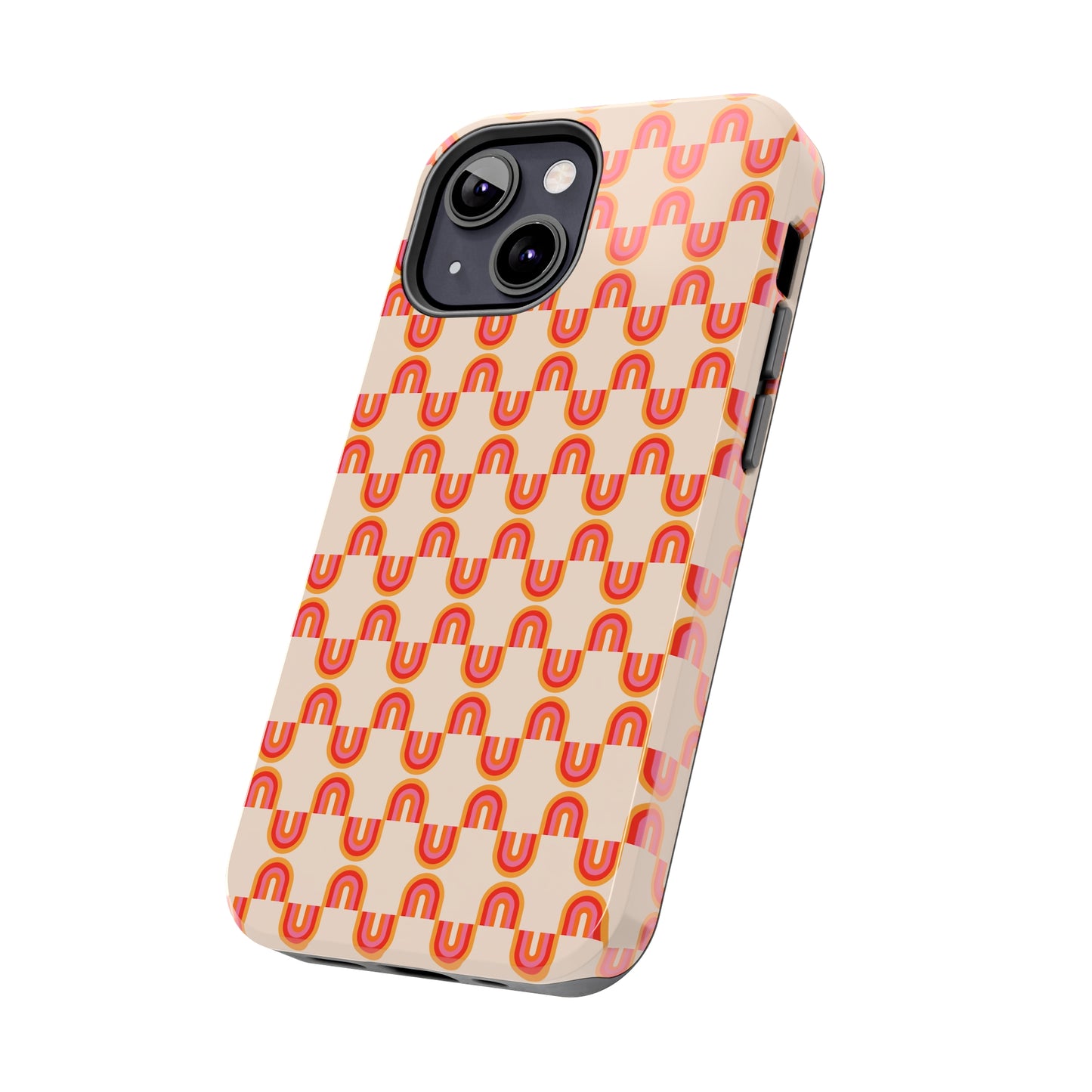 Retro Red Rainbow Pattern Tough Phone Cases