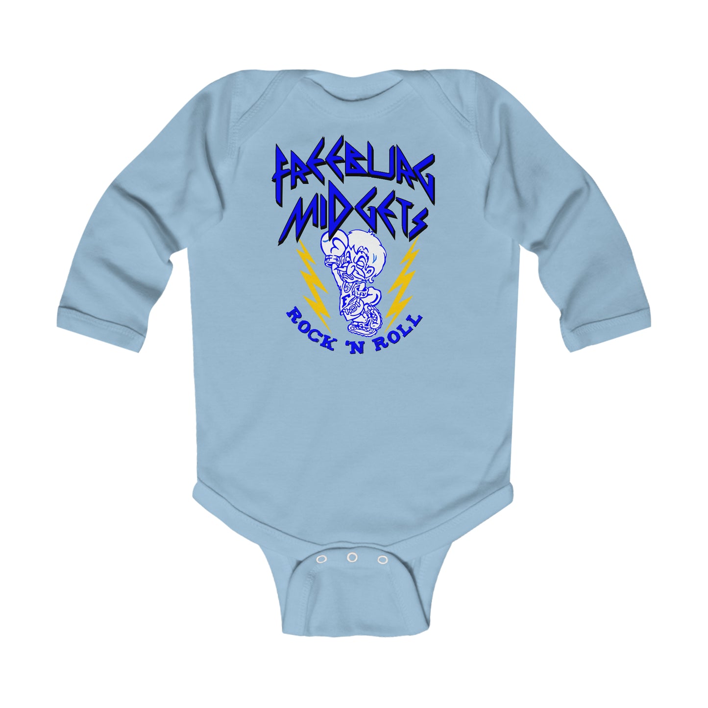 Freeburg Midget Rock and Roll Infant Long Sleeve Bodysuit