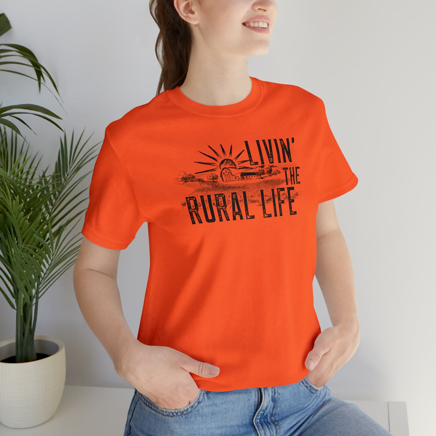 "Livin' the Rural Life" Unisex Jersey Short Sleeve Tee