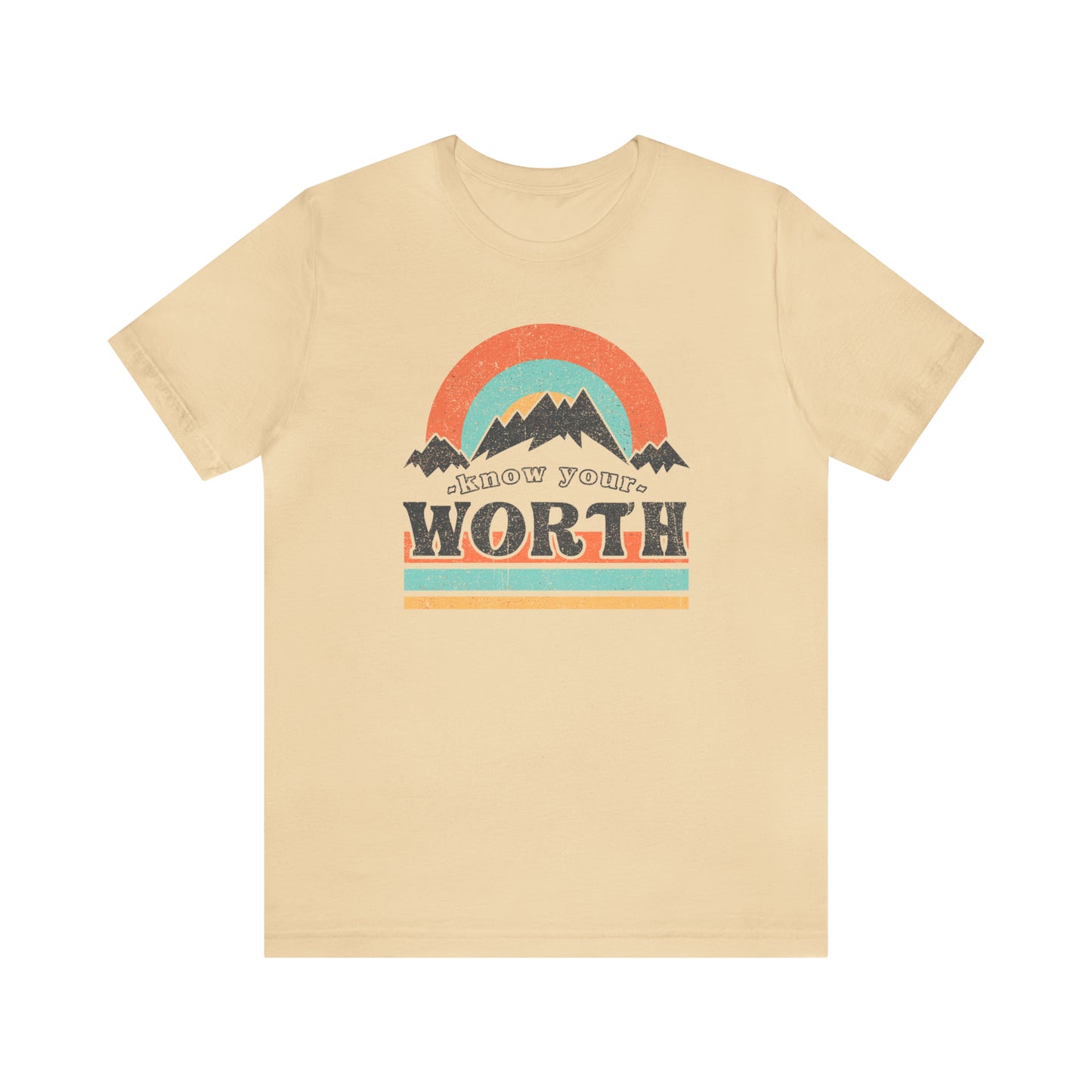 "Know Your Worth" Unisex Jersey Short Sleeve Tee