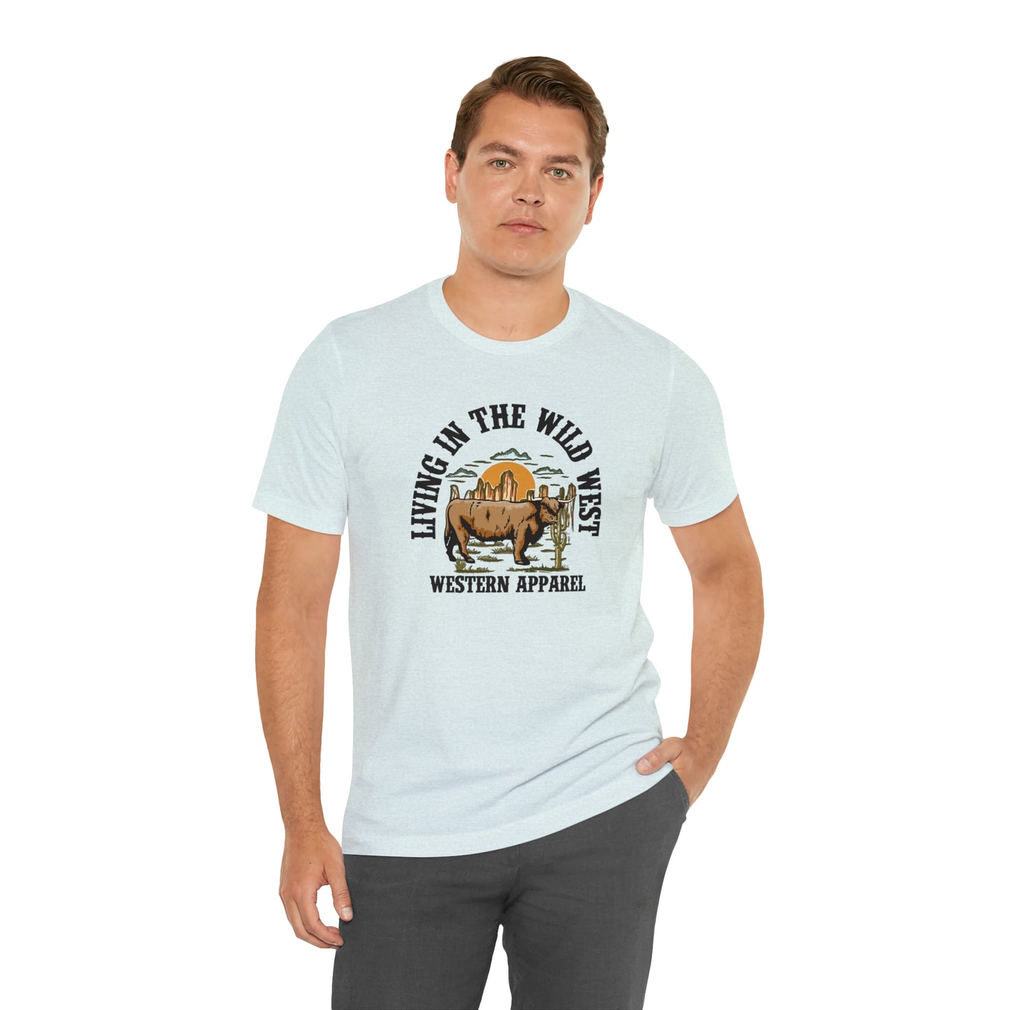 "Living in in the Wildwest" Unisex Jersey Short Sleeve Tee