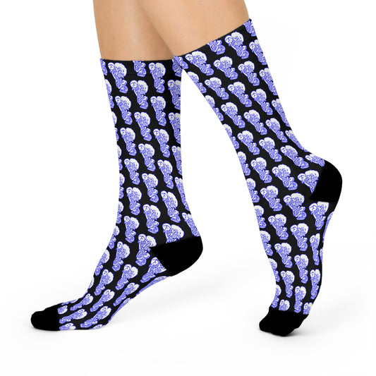 Black Freeburg Midget Cushioned Crew Socks