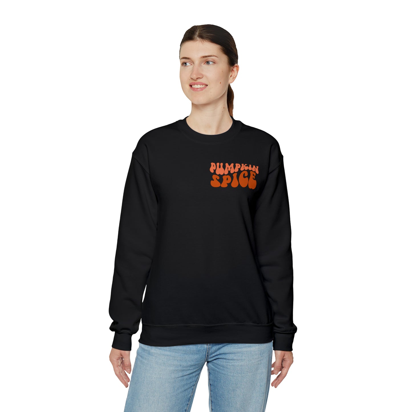 Pumpkin Spice and Chill (Front and Back) Design Heavy Blend™ Crewneck Sweatshirt