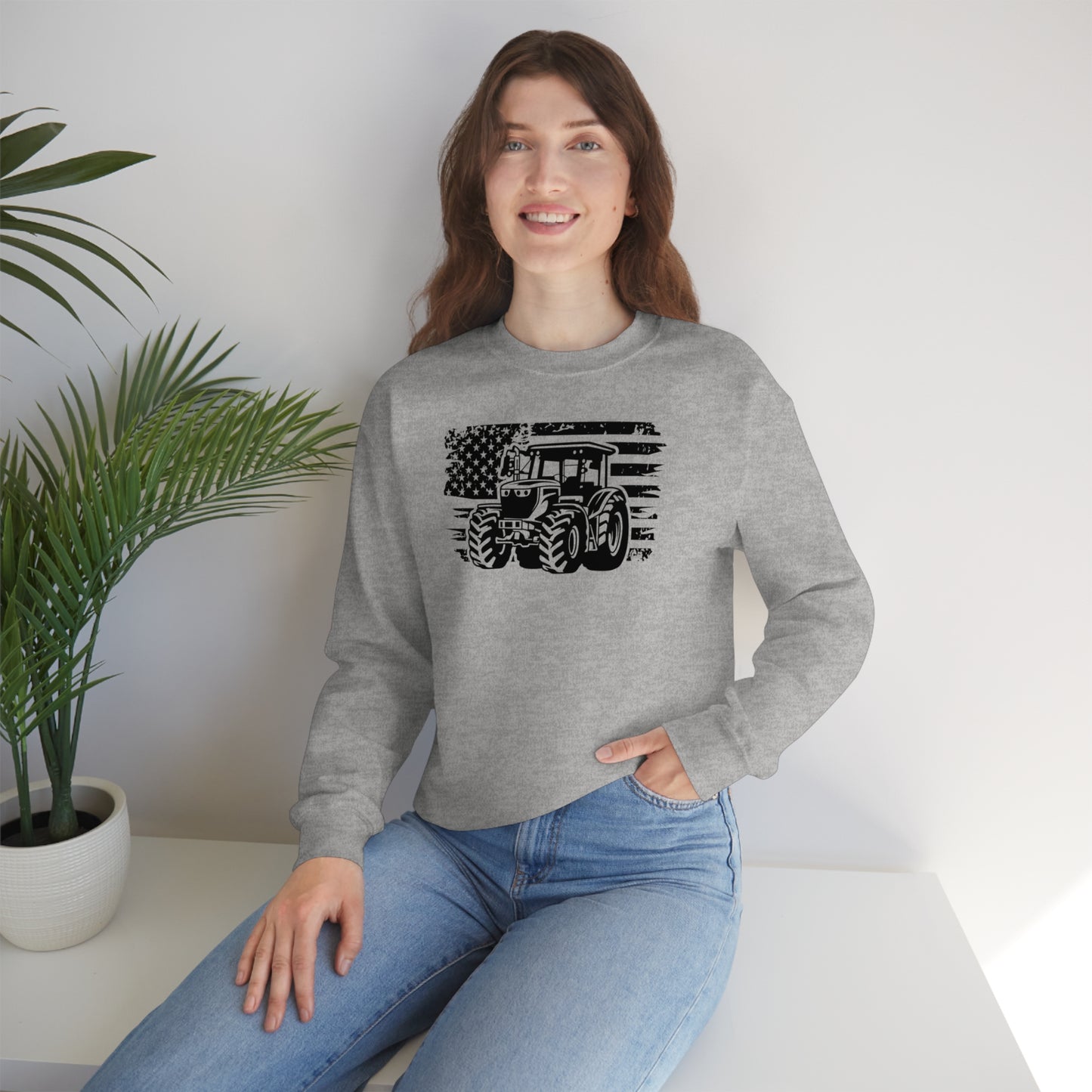 "American Tractor" - Unisex Heavy Blend™ Crewneck Sweatshirt