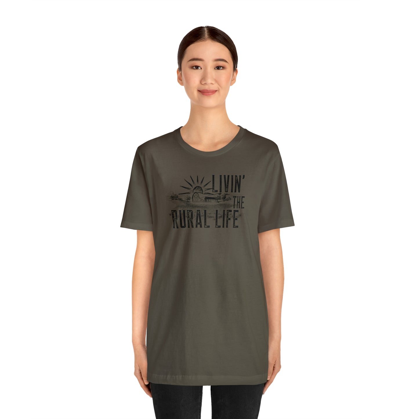 "Livin' the Rural Life" Unisex Jersey Short Sleeve Tee