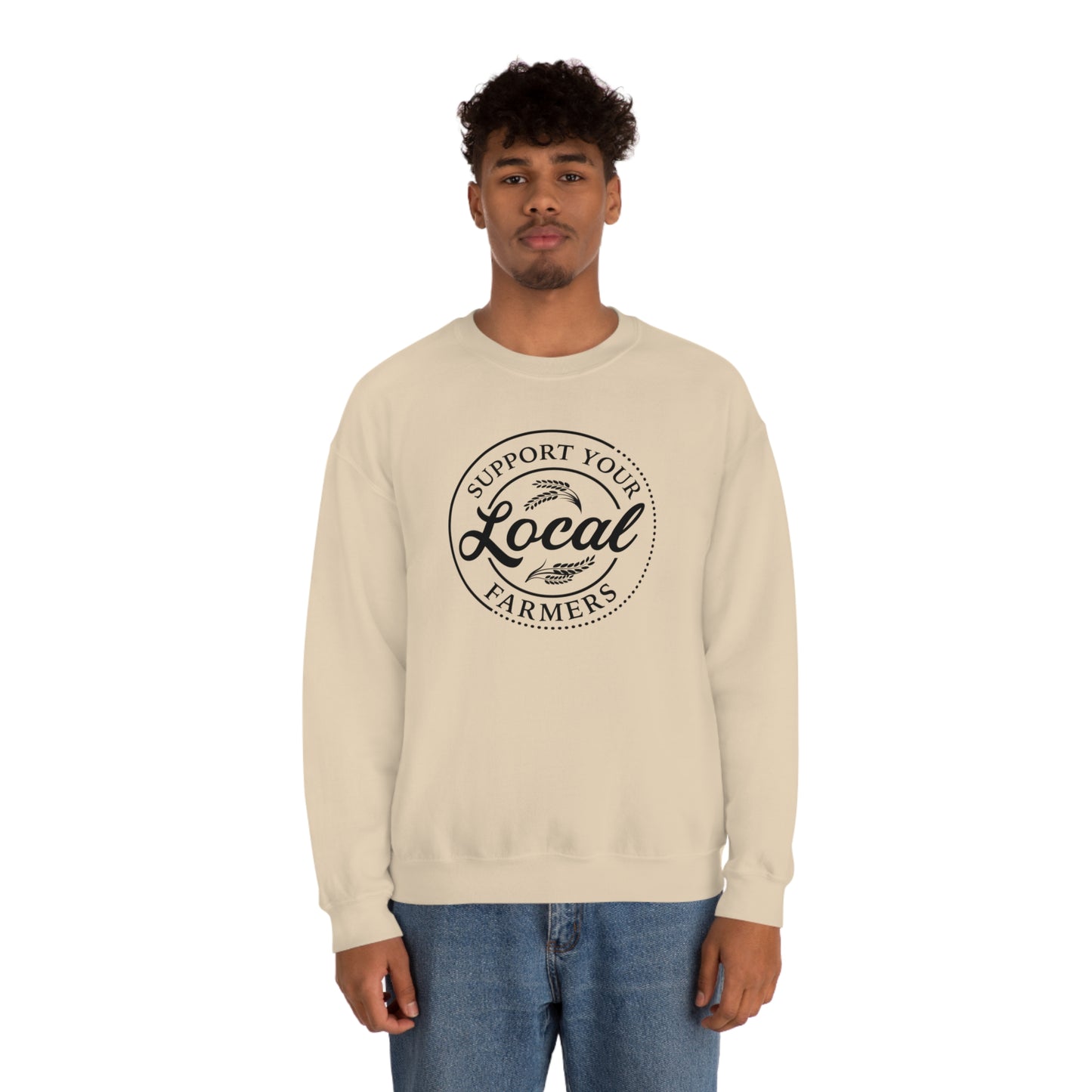 "Support Your Local Farmers" - Unisex Heavy Blend™ Crewneck Sweatshirt