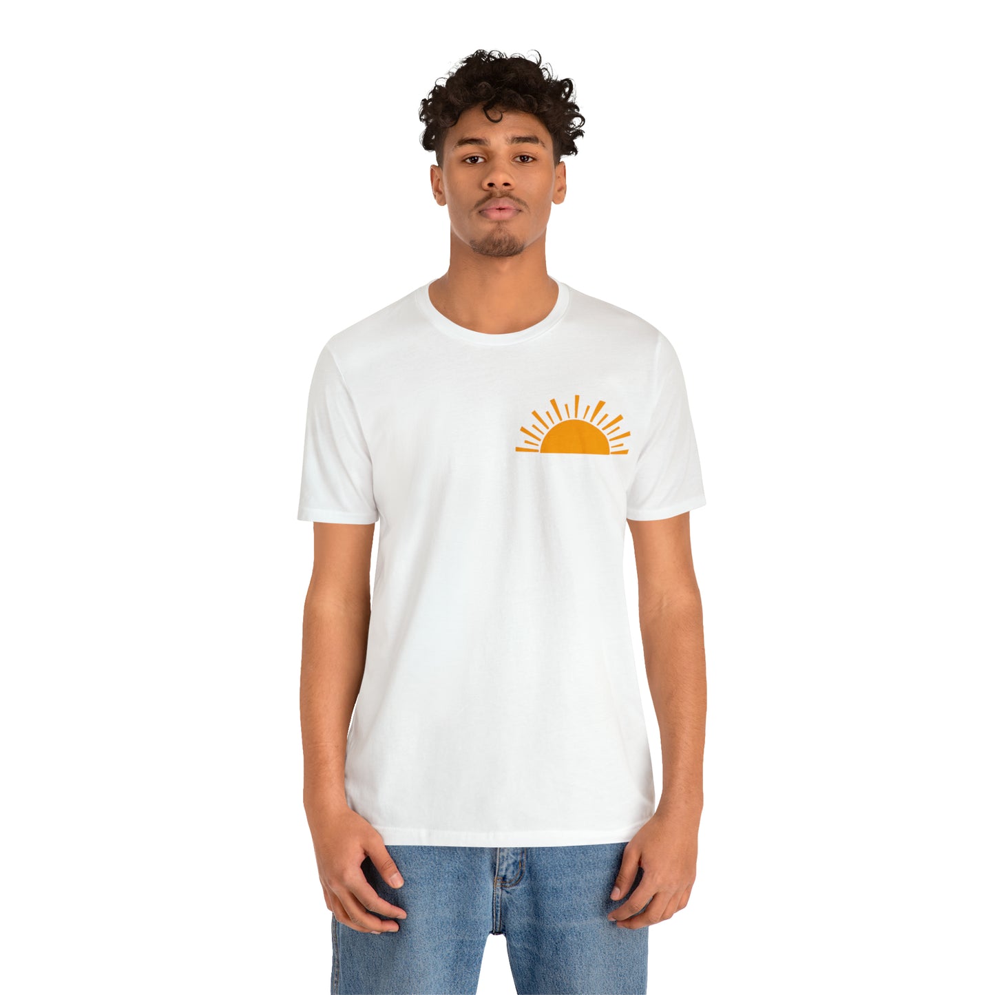 "Sunshine on My Mind"  (Front and Back Design)  Unisex Jersey Short Sleeve Tee