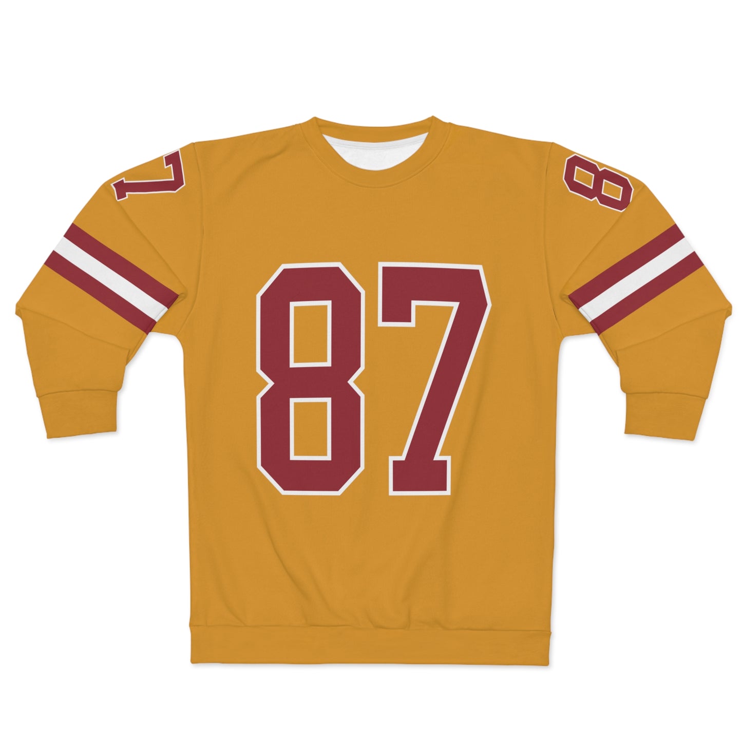 Swift Football Yellow Cuff/ Burgundy Numbers Sweatshirt - Yellow/Burgundy