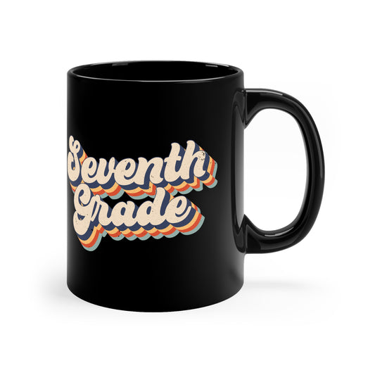 Retro Seventh Grade 11oz Black Mug