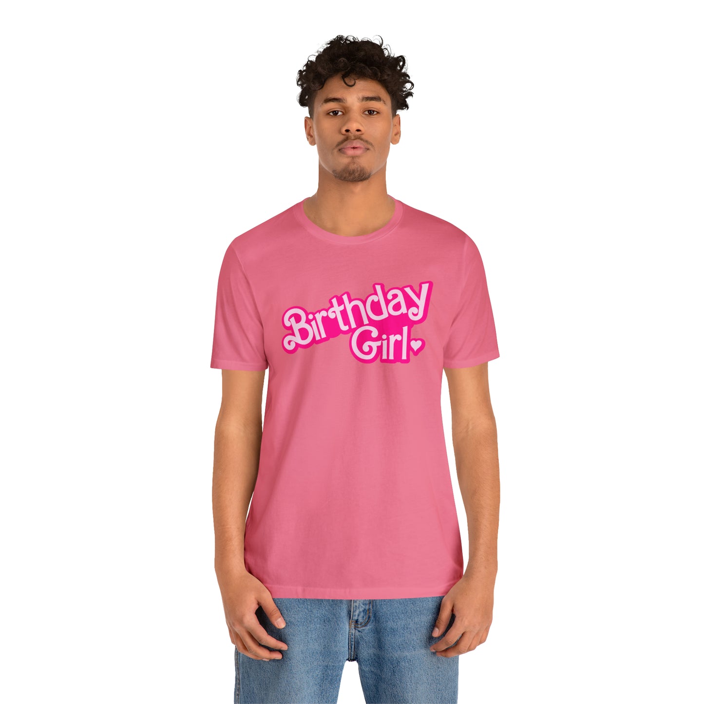 Birthday Girl Hot Pink Barbie Print T-Shirt -