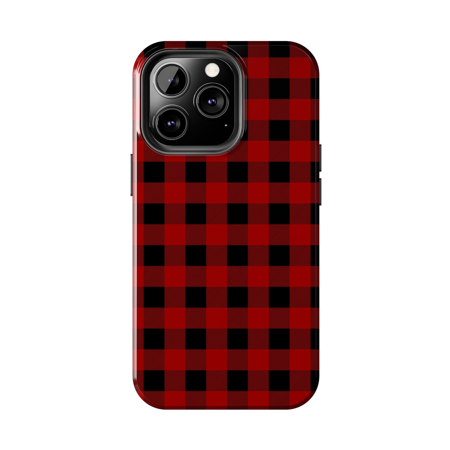 Red and Black Plaid Tough Phone Cases