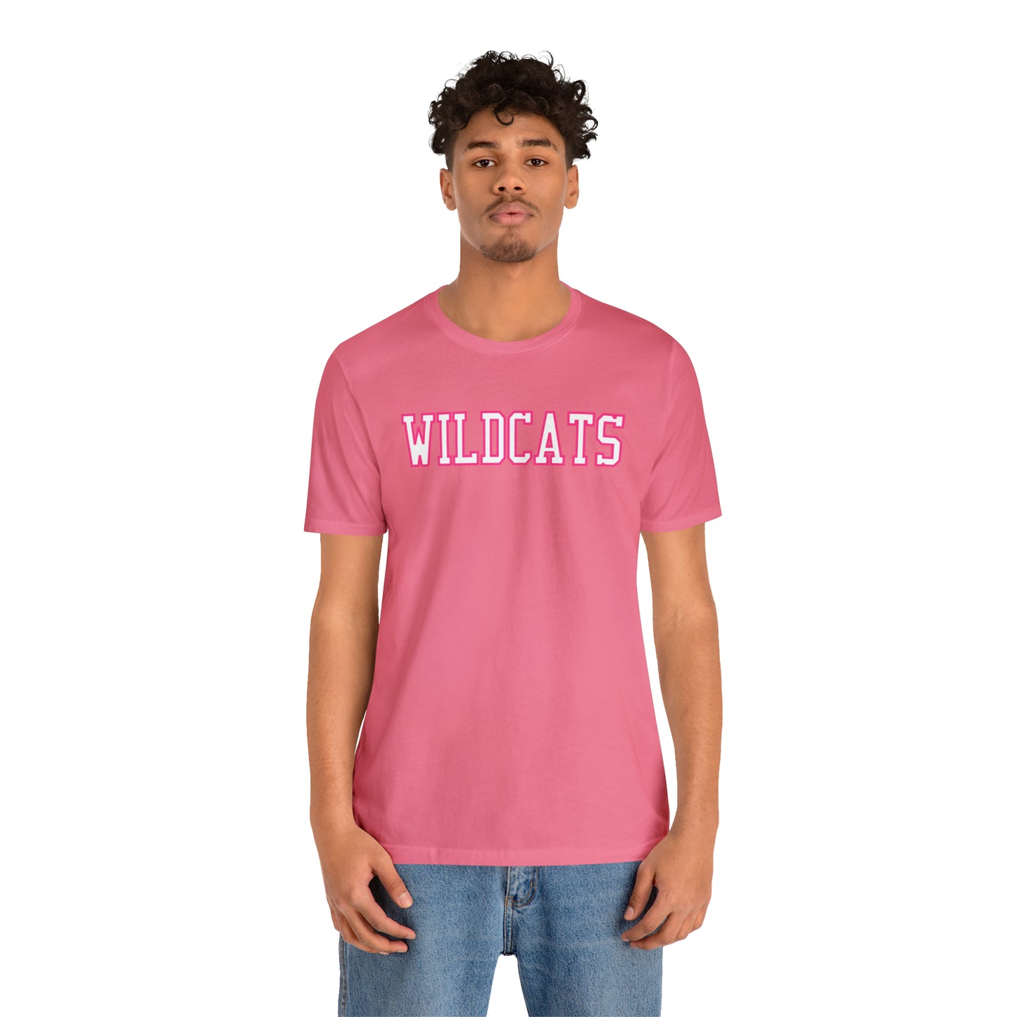 Pink Salem Wildcats Jersey Short Sleeve Tee - Green Print