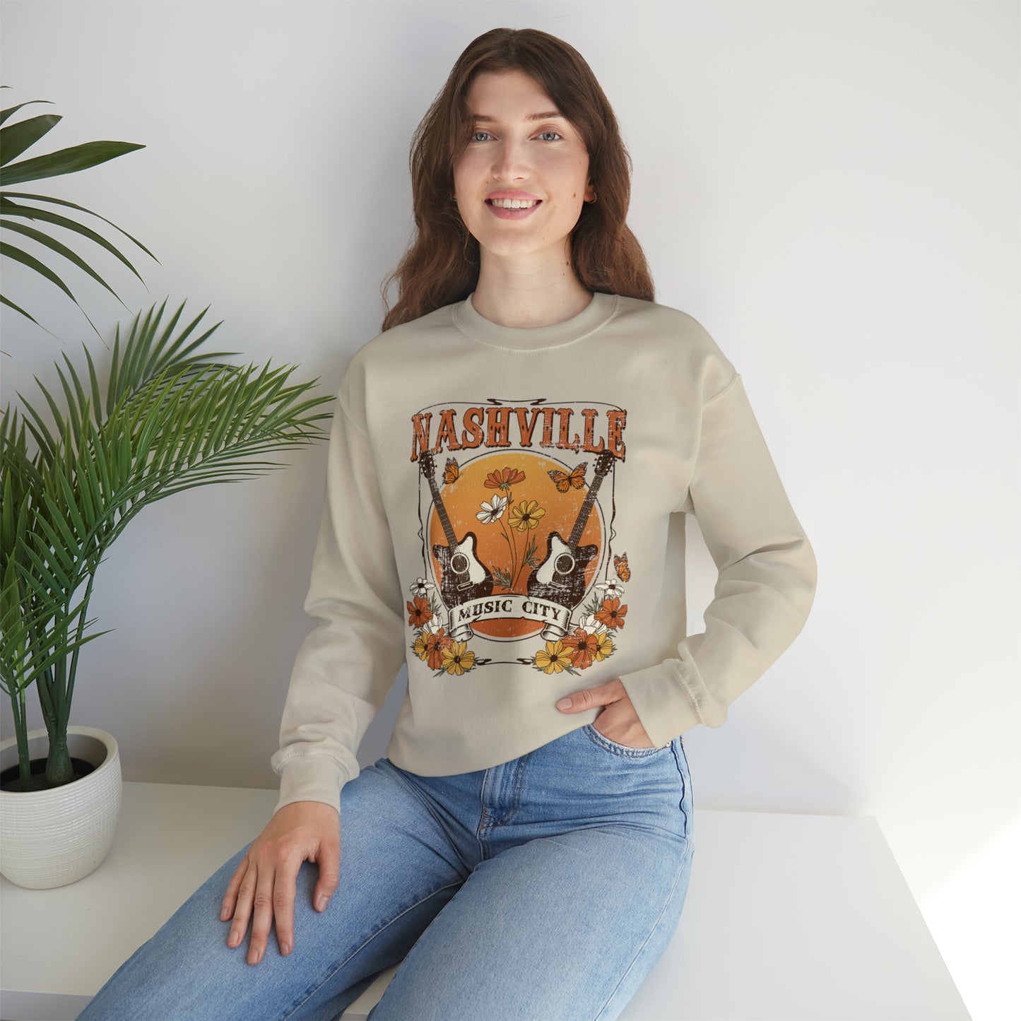 Nashville Music City Heavy Blend™ Crewneck Sweatshirt