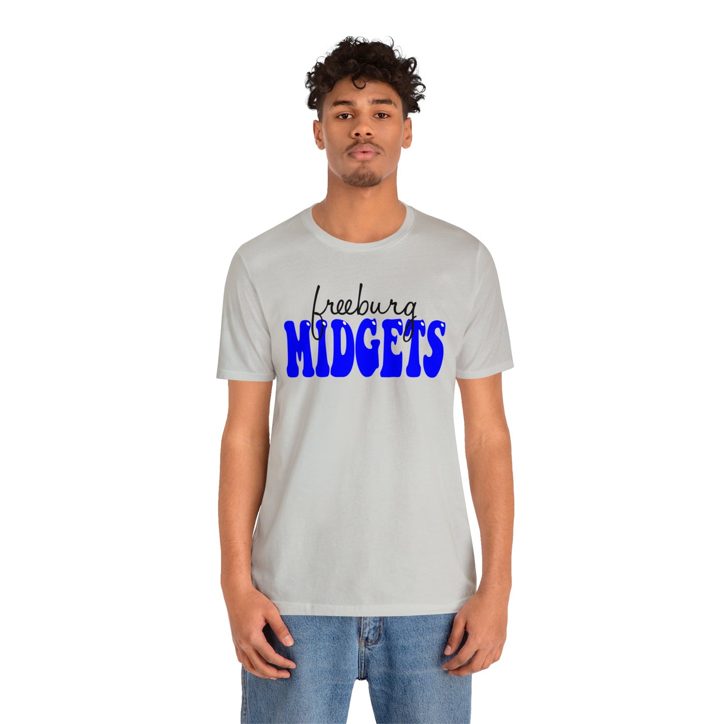 Freeburg Midgets Cursive Bubble Logo Bella Jersey Short Sleeve Tee (Unisex)